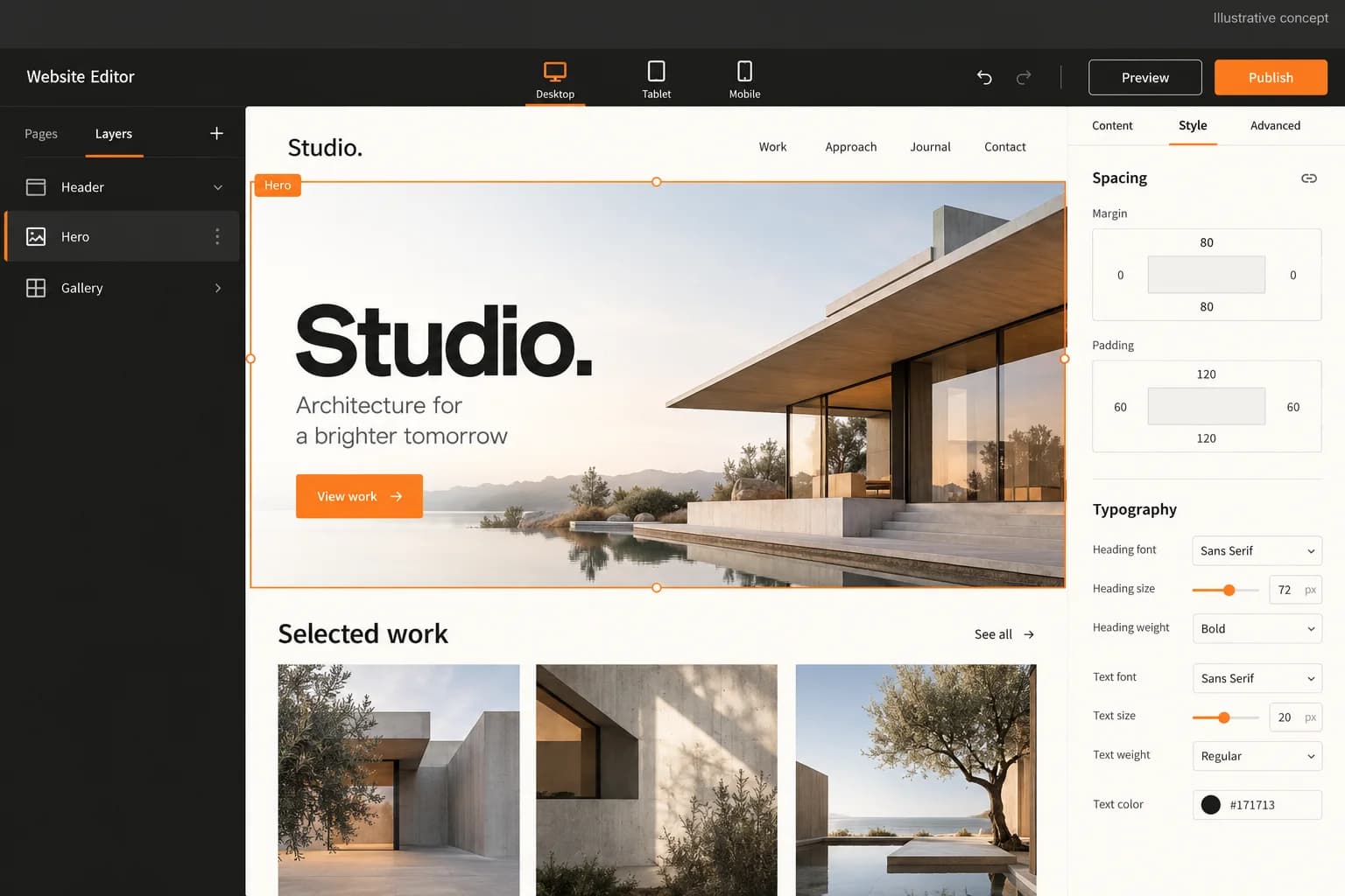 Original illustrative automation workspace with journey rules and approval controls